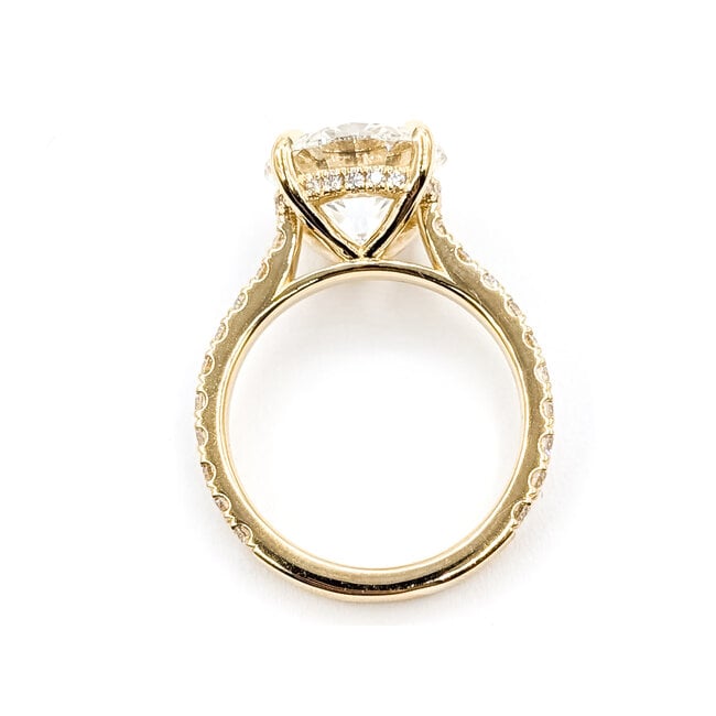 Ring Engagement 5.07ct Round Lab Grown Diamond IGI Report: LG702582698 14ky 2.4mm Sz7 5.1g 126048001