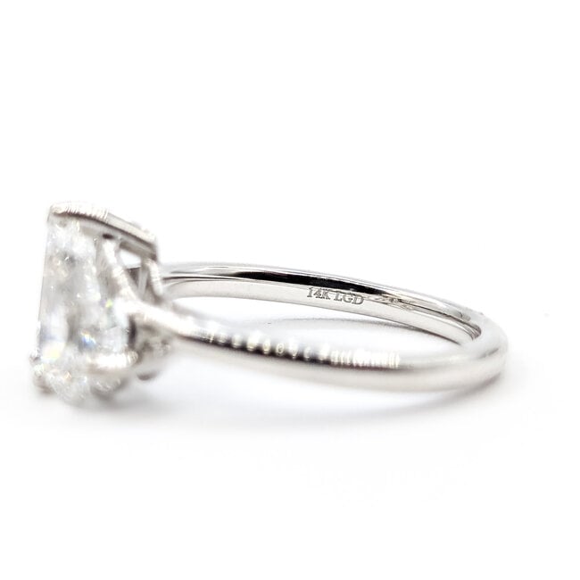 Ring Toi Et Moi 3.00ctw Emerald & Pear Lab Grown Diamonds 14kw 2.1mm Sz7 4.3g 126040039