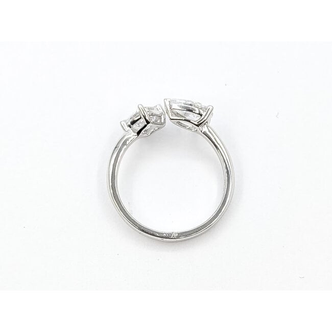 Ring Toi Et Moi 1.50ctw Pear & Cushion Lab Grown Diamonds 14kw 2.4mm Sz7 2.76g 126040037