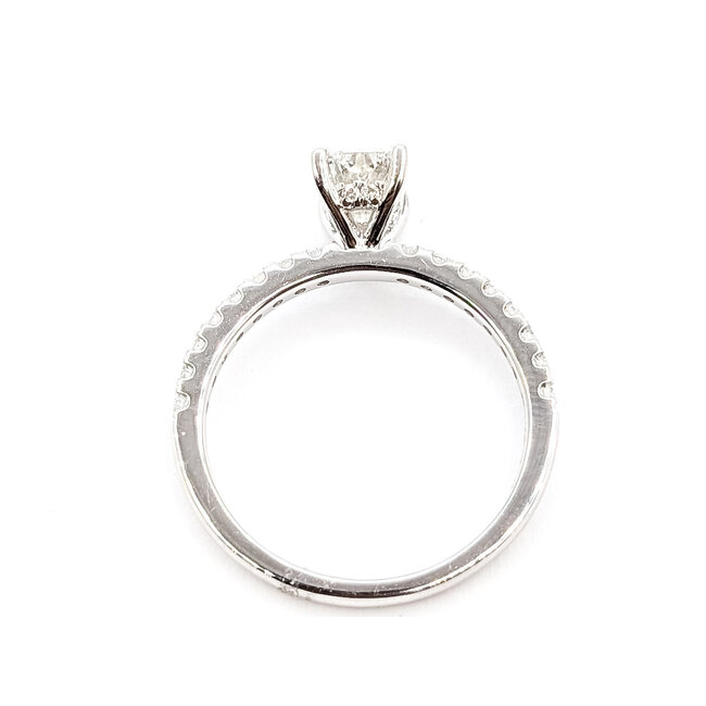 Ring Engagement Hidden Halo 0.90ct Elongated Cushion Lab Grown Diamond 1.25ctw Lab Grown Diamonds 14kw 1.9mm Sz7 2.57g 126040041