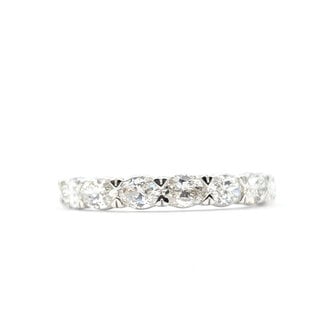 Ring East/West 1.00ctw Oval Lab Grown Diamonds 14kw 2mm Sz7 2.57g 126040094