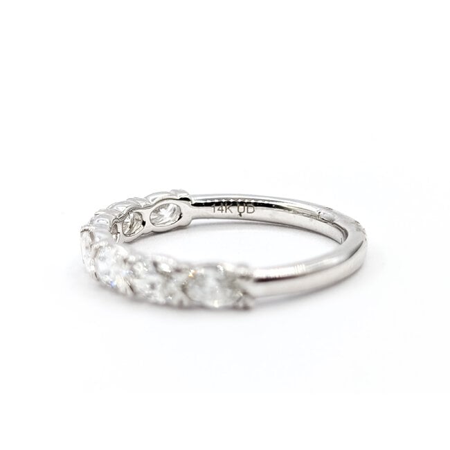 Ring East/West 1.00ctw Oval Lab Grown Diamonds 14kw 2mm Sz7 2.57g 126040094