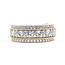 Ring 3-Row Milgrain 2.00ctw Round Lab Grown Diamonds 14k two-tone 8mm Sz6.75 10.36g 126040010