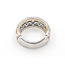 Ring 3-Row Milgrain 2.00ctw Round Lab Grown Diamonds 14k two-tone 8mm Sz6.75 10.36g 126040010