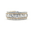 Ring 3-Row Milgrain 2.00ctw Round Lab Grown Diamonds 14k two-tone 8mm Sz6.75 10.36g 126040010