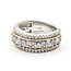 Ring 3-Row Milgrain 2.00ctw Round Lab Grown Diamonds 14k two-tone 8mm Sz6.75 10.36g 126040010