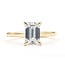 Ring Engagement Solitaire 1.50ct Emerald Cut Lab Grown Diamond 14ky 2mm Sz7 2.95g 126070017