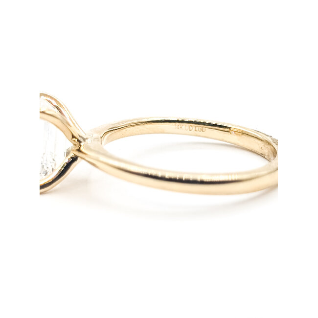 Ring Solitaire 1.50ct Emerald Lab Grown Diamond 14ky 2.1mm Sz7 3.08g 126040017