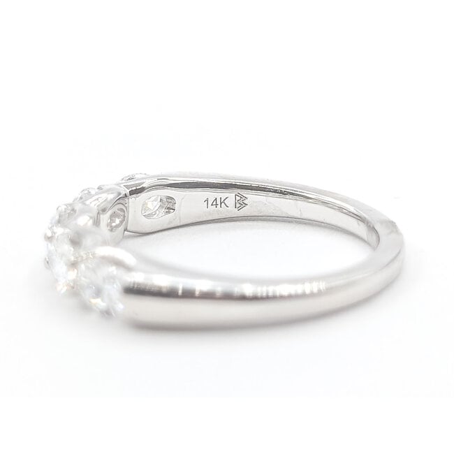 Ring East/West 5-Stone 2.00ctw Oval Lab Grown Diamonds 14kw 2mm Sz7 5.07g 126040096