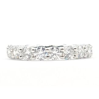 Ring Bridal Eternity 3ctw Round Lab Grown Diamonds 14kw 3.5mm Sz7 3.61g 126070011