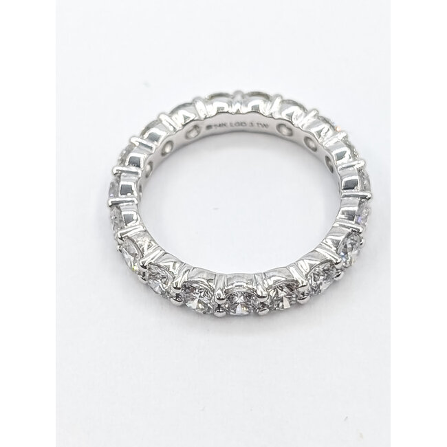 Ring Eternity 3.00ctw Round Lab Grown Diamonds 14kw 3.5mm Sz7 3.62g 126040018