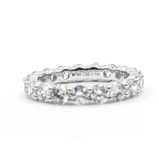 Ring Bridal Eternity 3ctw Round Lab Grown Diamonds 14kw 3.5mm Sz7 3.61g 126070011