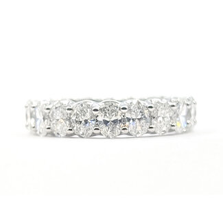 Ring Eternity 4.00ctw Oval Lab Grown Diamonds 14kw 4.75mm Sz7 5.18g 126040022