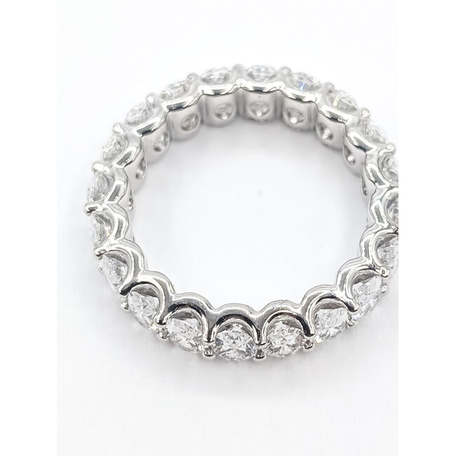 Ring Eternity 4.00ctw Oval Lab Grown Diamonds 14kw 4.75mm Sz7 5.18g 126040022