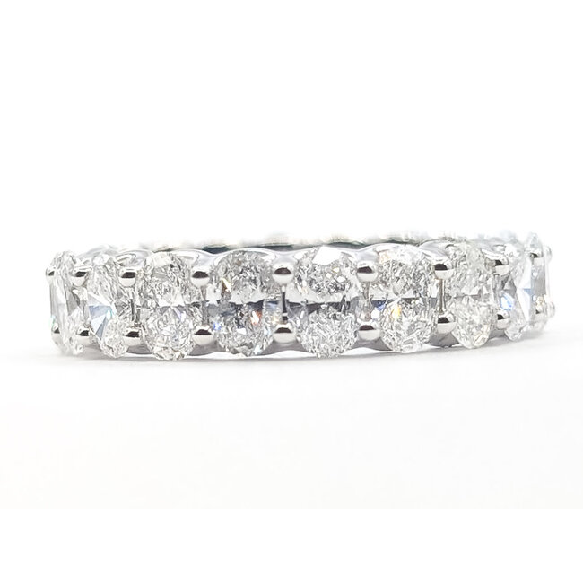 Ring Eternity 4.00ctw Oval Lab Grown Diamonds 14kw 4.75mm Sz7 5.18g 126040022