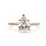 Ring Engagement Cathedral 1.55ct Pear Lab Grown Diamond IGI Report: 733530761 VVS2 F 0.33ctw Diamonds 14kr 2mm Sz6.5 2.85g 126038010