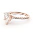 Ring Engagement Cathedral 1.55ct Pear Lab Grown Diamond IGI Report: 733530761 VVS2 F 0.33ctw Diamonds 14kr 2mm Sz6.5 2.85g 126038010