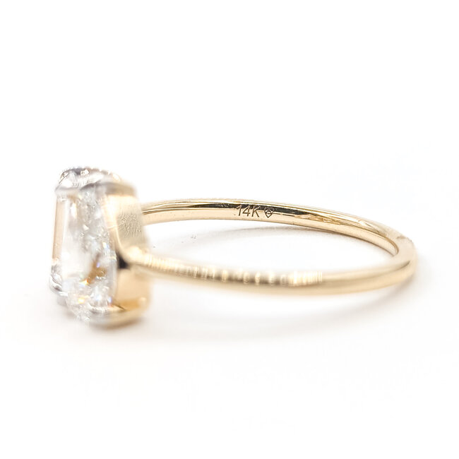 Ring Toi Et Moi 2.00ctw Emerald & Pear Lab Grown Diamonds 14ky 1.5mm Sz7 2.75g 126040014