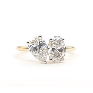 Ring Toi Et Moi 2.00ctw Pear & Oval Lab Grown Diamonds 14ky 1.8mm Sz7 3.1g 126040019