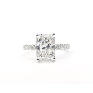 Ring Engagement 3.00ct Radiant Lab Grown Diamond .50ctw Lab Grown Diamonds 14kw 2.6mm Sz7 4.98g 126040015