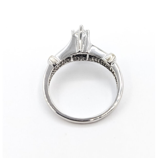 Ring Engagement 1.07ct Marquise Lab Grown Diamond IGI Report: 756570757 VVS2 E 0.25ctw Diamonds 14kw 2mm Sz7 3.8g 126038035