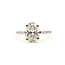 Ring Engagement Cathedral 1.54ct Oval Lab Grown Diamond IGI: LG757523546 0.2ctw Diamonds 14ky 1.8mm Sz4 1.7g 126038023