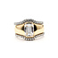 Ring Bridal Set Contour 2.00ct Emerald Lab Grown Diamond 2.50ctw Lab Grown Diamonds 14k two-tone 8mm Sz6.5 13.01g 126040012