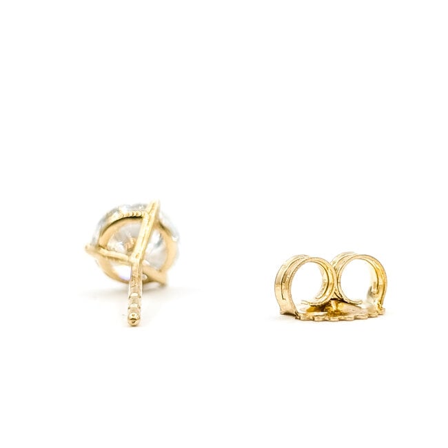 Earrings Stud 2ctw Round Lab Grown Diamonds IGI Cert 14KY 125110044