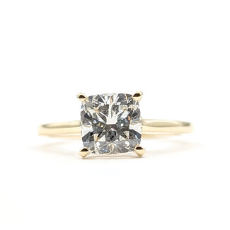 Ring Engagement Hidden Halo 1.90ct Cushion Lab Grown Diamond 2.00ctw Lab Grown Diamonds 14ky 1.6mm Sz7 2.92g 126040046
