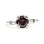 Ring Vintage .20ctw Near Colorless Diamonds 1.68ct Garnet Platinum 2.3mm Sz7.25 5.1g 125120099