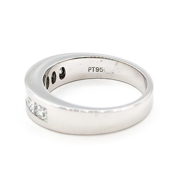 Ring Engagement 1.89ctw Princess Diamonds 950pt 6mm Sz10 14.45g 226030052
