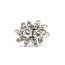 Ring Cluster 1.17ctw Round Diamonds 14kw 2mm Sz6.75 4.72g 226040009