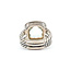Ring David Yurman Albion Collection Cable .19ctw Round Diamonds 11x11mm Green Prasiolite 925 15x15mm Sz7 9.16g 226040003