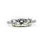 Ring 3-Stone Milgrain .82ctw Round Diamonds 900pt 1.25mm Sz6.75 226040010