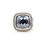 Ring David Yurman Albion Collection Cable .28ctw Round Diamonds 15x15mm Black Onyx 925 19x19mm Sz6 17.61g 226040002
