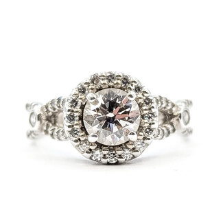 Ring Engagement Halo Twist 1.09ct Round Lab Grown Diamond .33ctw Near Colorless Diamonds 14kw 5mm Sz8 6.01g 226030054