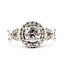 Ring Engagement Halo Twist 1.09ct Round Lab Grown Diamond .33ctw Near Colorless Diamonds 14kw 5mm Sz8 6.01g 226030054