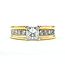 Ring Engagement 1.01ct Princess Diamond .18ctw Diamonds 18ky 6.65mm Sz7.75 14.43g 226040007