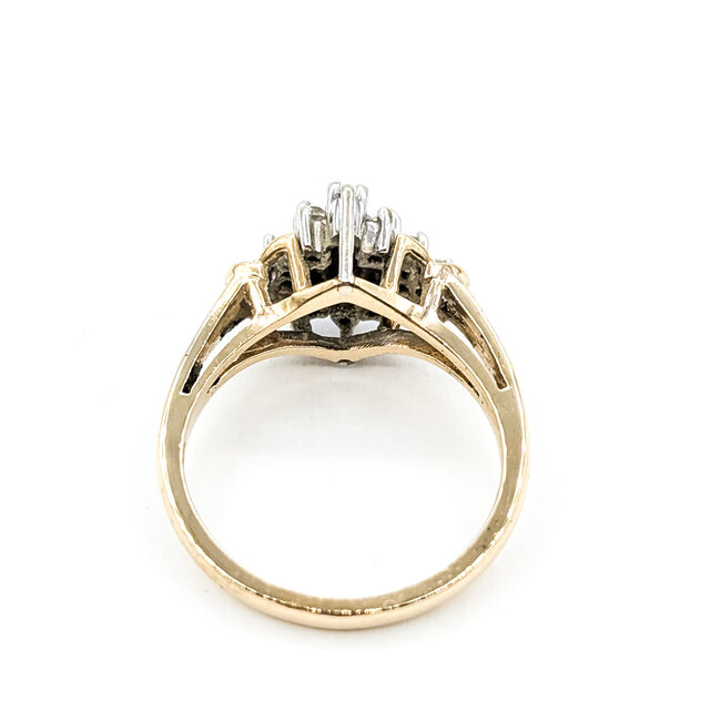 Ring Cluster .33ctw Round Diamonds 14ky 2mm Sz6.5 4.16g 226030061