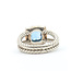 Ring David Yurman Albion Collection Cable .16ctw Round Diamonds 7x7mm Blue Topaz 925 7x7mm Sz5 6.03g 226040004