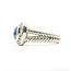 Ring David Yurman Albion Collection Cable .16ctw Round Diamonds 7x7mm Blue Topaz 925 7x7mm Sz5 6.03g 226040004