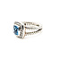 Ring David Yurman Albion Collection Cable .16ctw Round Diamonds 7x7mm Blue Topaz 925 7x7mm Sz5 6.03g 226040004