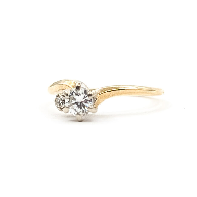 Ring Et Toi Moi .30ctw Round Diamonds 14ky 1.5mm Sz6.25 2.18g 226030062