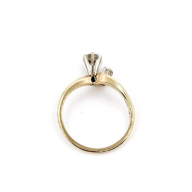 Ring Et Toi Moi .30ctw Round Diamonds 14ky 1.5mm Sz6.25 2.18g 226030062