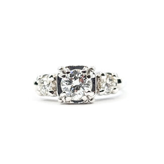 Ring Engagement 3-Stone .60ctw Round Diamonds 14kw 1.8mm Sz4.25 3.04g 226030060
