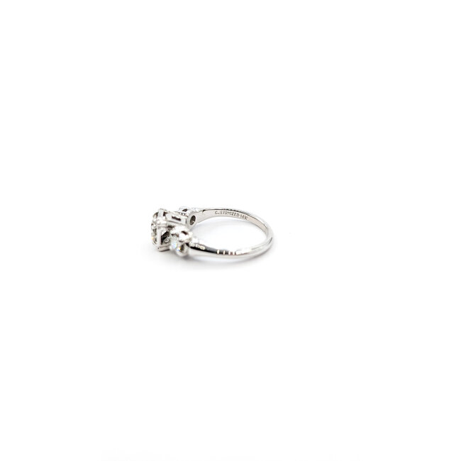 Ring Engagement 3-Stone .60ctw Round Diamonds 14kw 1.8mm Sz4.25 3.04g 226030060