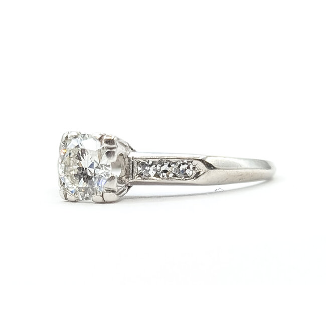 Ring Engagement .60ct Round Diamond .09ctw Near Colorless Diamonds Platinum 2mm Sz5.5 3.4g 226030059