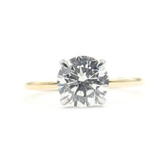 Ring Engagement Hidden Halo 1.65ct Round Lab Grown Diamond 1.75ctw Lab Grown Diamonds 14ky 1.5mm Sz7 2.27g 126040045
