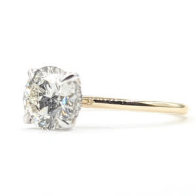 Ring Engagement Hidden Halo 1.65ct Round Lab Grown Diamond 1.75ctw Lab Grown Diamonds 14ky 1.5mm Sz7 2.27g 126040045