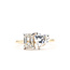 Ring Toi Et Moi 1.00ctw Emerald & Heart Lab Grown Diamonds 14ky 1.5mm Sz7 2.13g 126040043